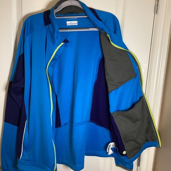 Columbia Omni-Shield Men's Sports Activewear Soft Shell Blue Jacket Size XL - Picture 6 of 11